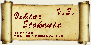 Viktor Stokanić vizit kartica
